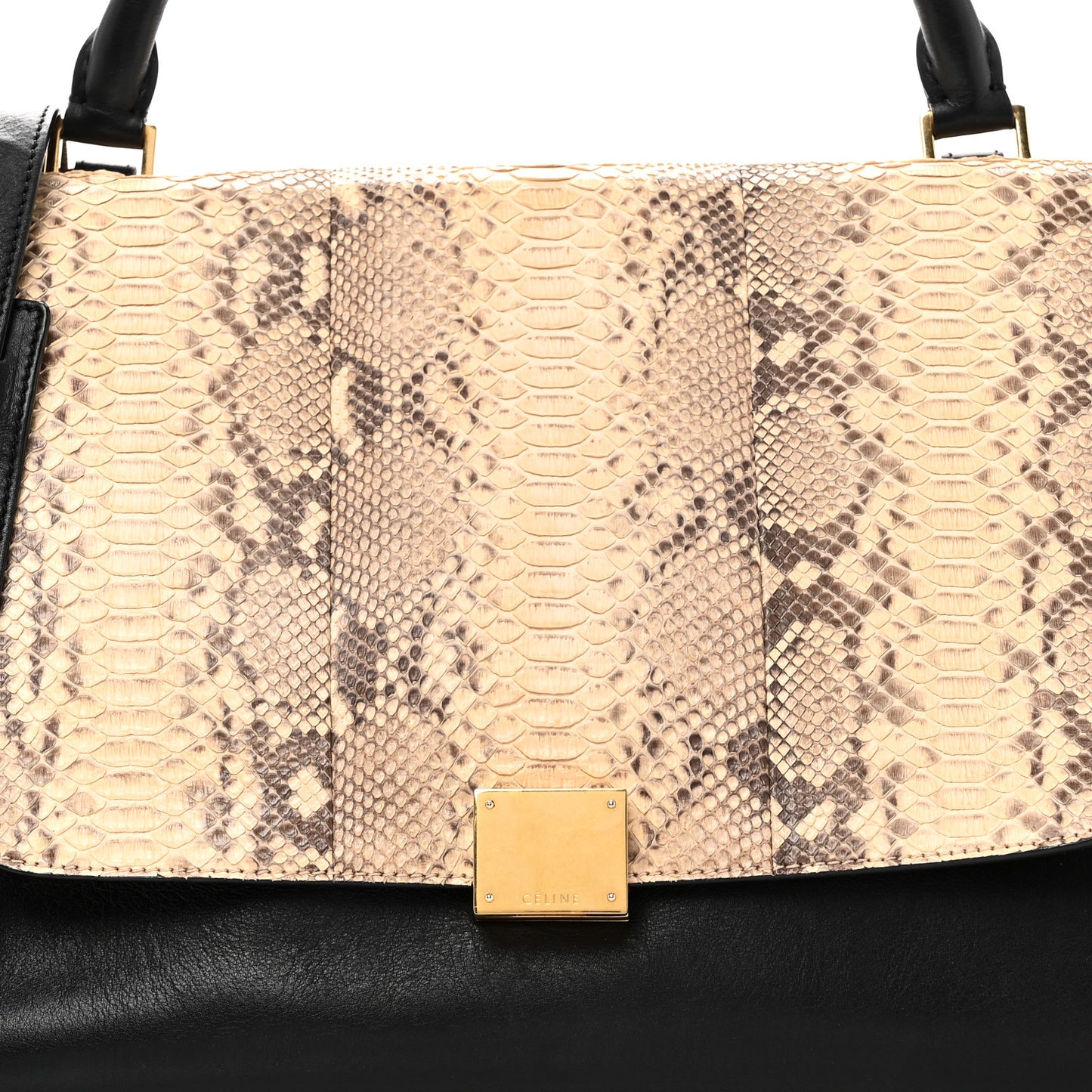 Snakeskin Suede Trapeze Brown