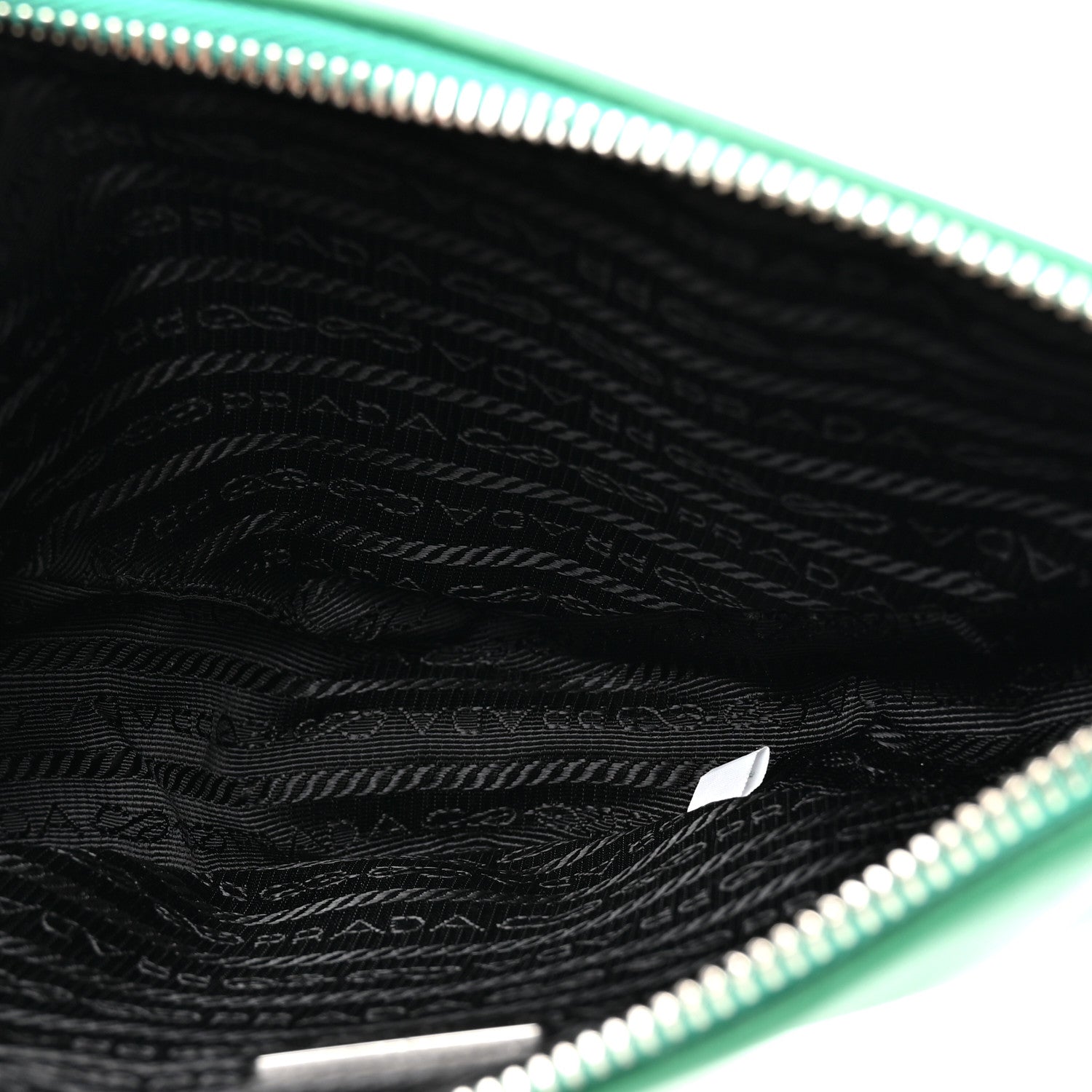Prada Grace Lux Triangle Logo Embossed Triangle Wristlet Pouch Mango 5 of 9