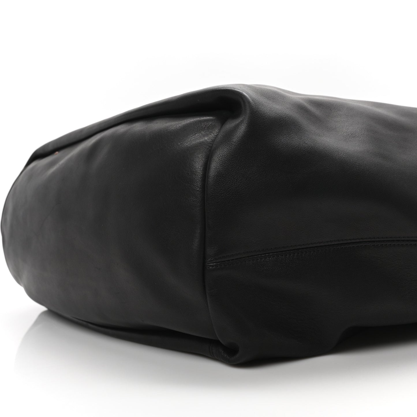 Calfskin XL Squeeze Cord Bag Black