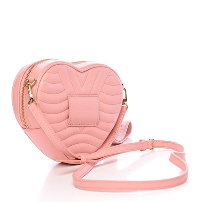 Louis Vuitton Calfskin Embellished New Wave Love Lock Heart Bag Rose Pomettes 3 of 10