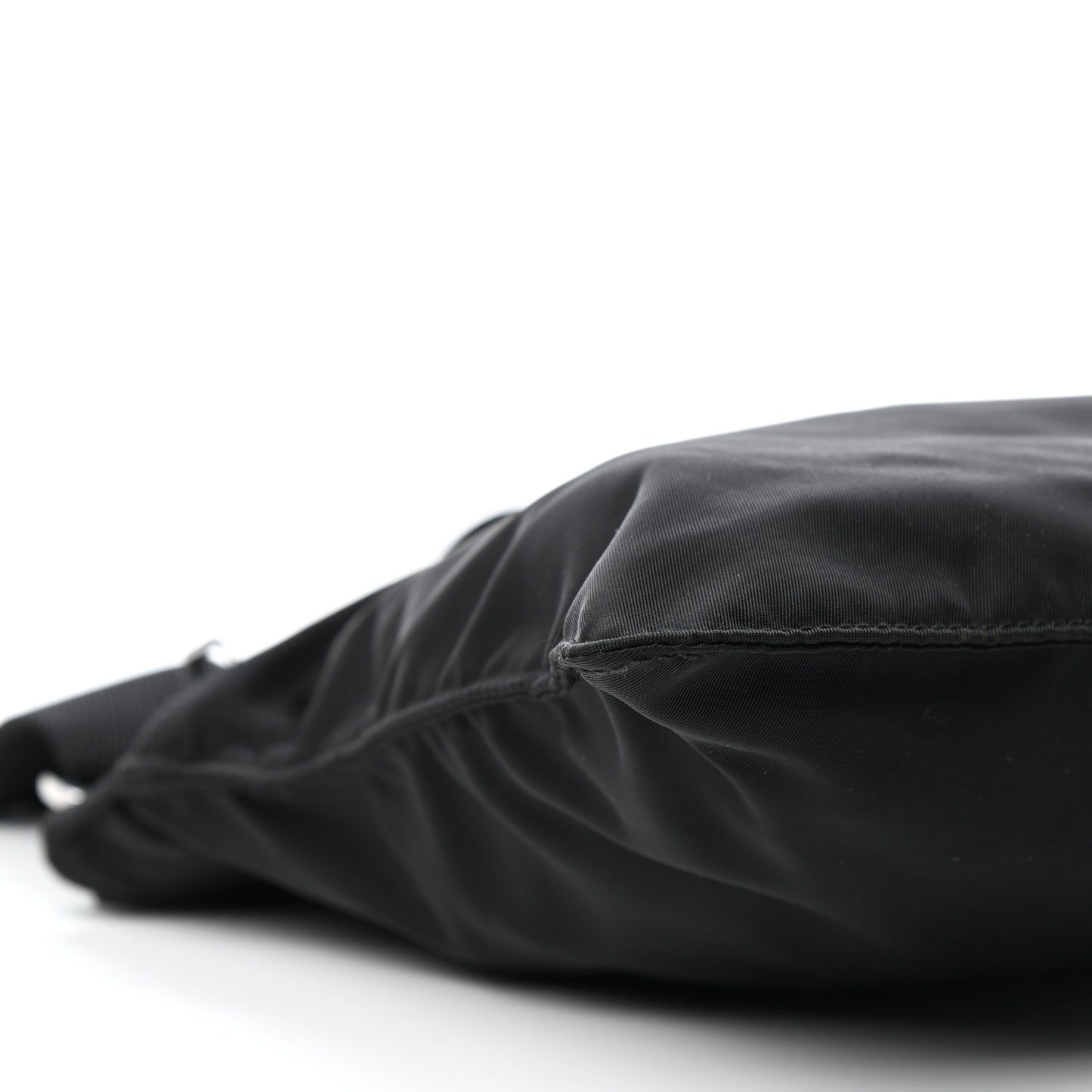 Tessuto Nylon Saffiano Flat Messenger Bag Black