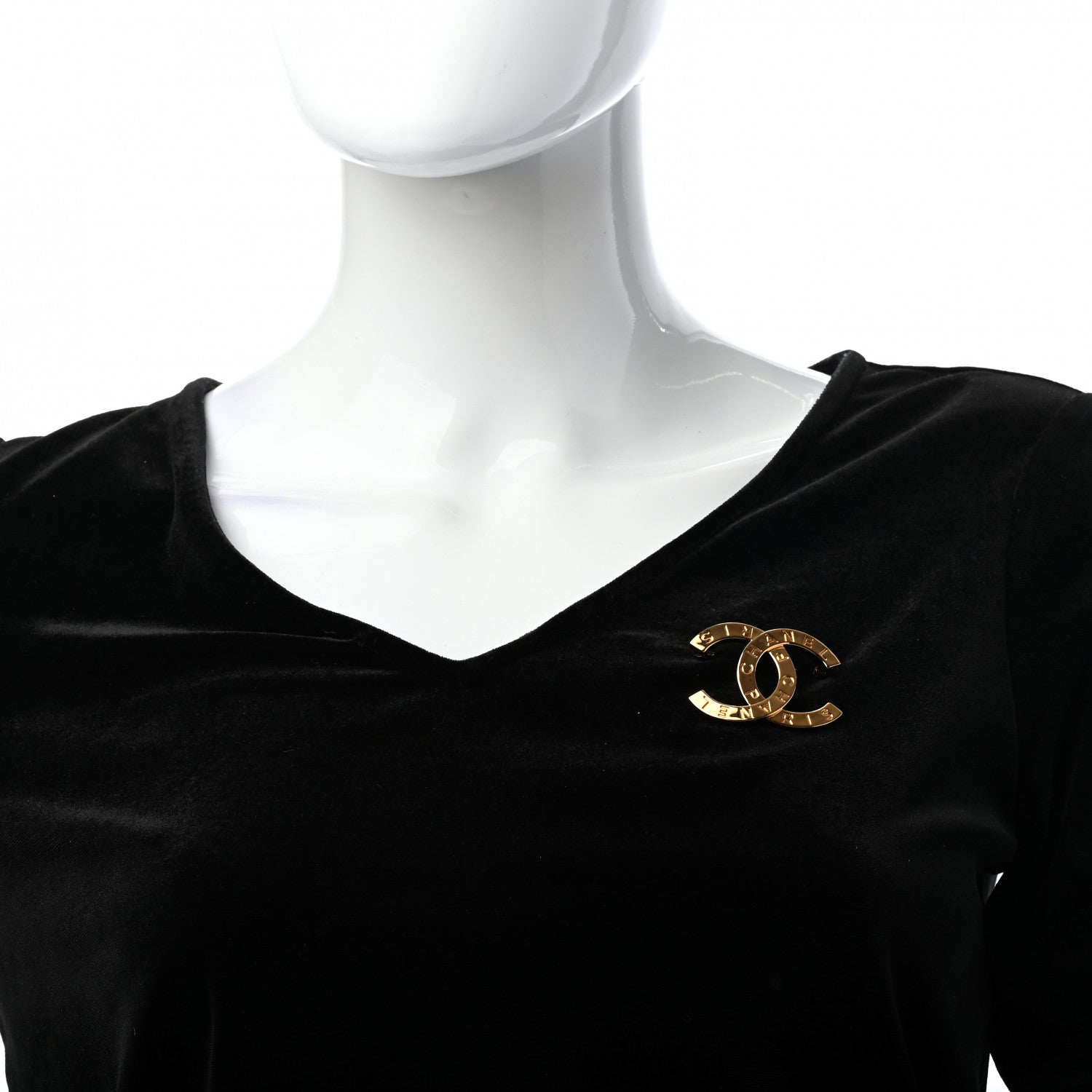 Chanel Metal Paris Button CC Large Brooch Gold 2 of 4