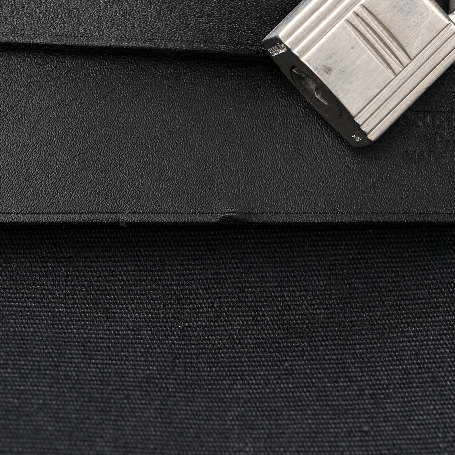 Hermes Toile Vache Calfskin Herbag 39 MM Black 13 of 15