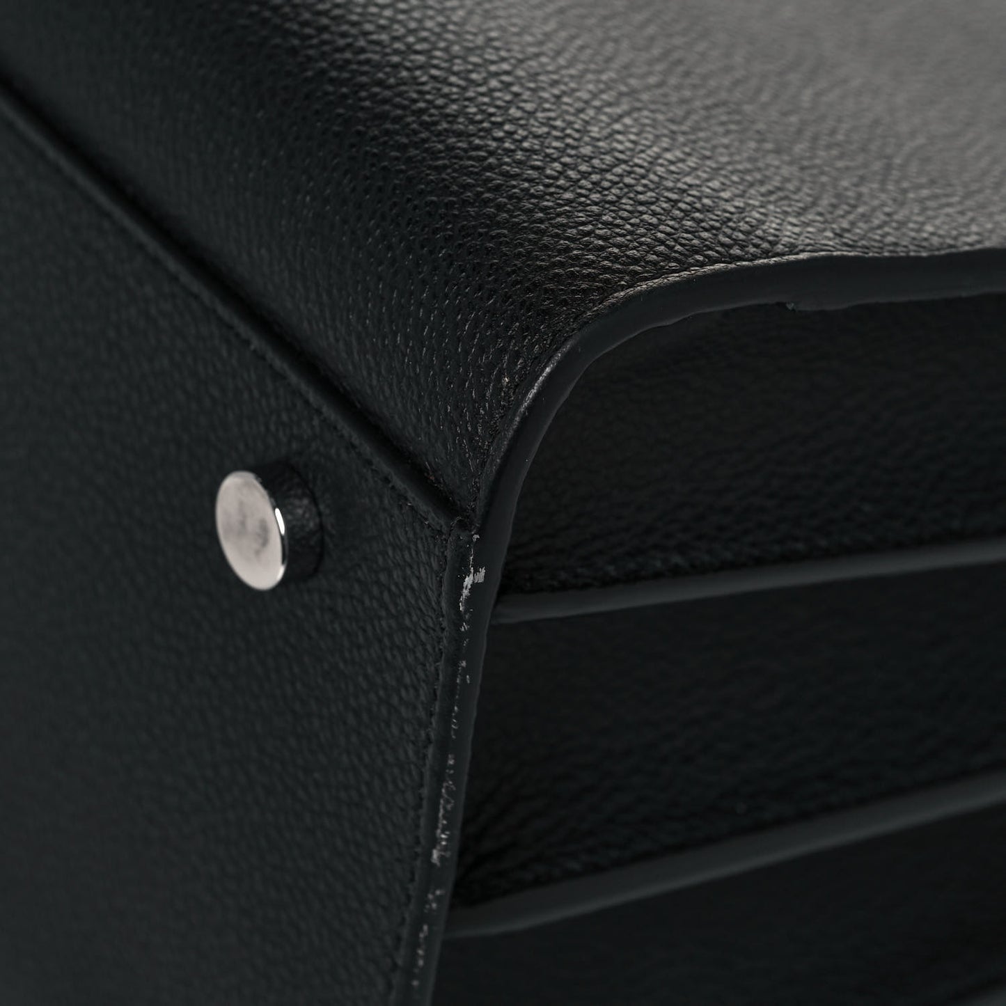 Grained Calfskin Small Sac De Jour Black