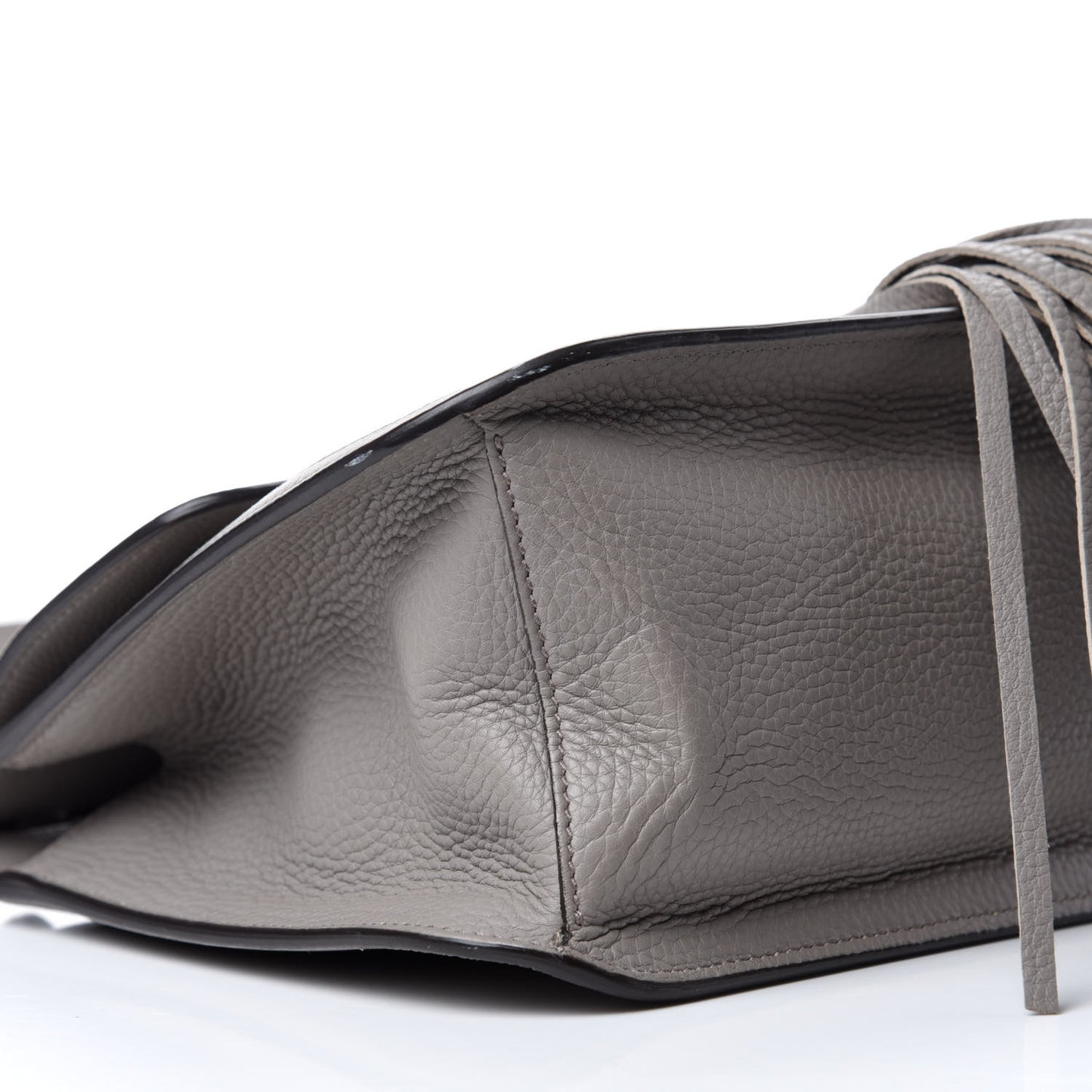 Cellarius Calfskin Medium Bamboo Daily Flap Shoulder Bag Storm Grey