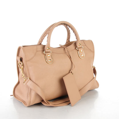 Balenciaga Chevre Gold Metallic Edge Hardware City Rose Des Sables 3 of 7