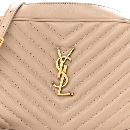 Saint Laurent Calfskin Matelasse Monogram Lou Camera Bag Dark Latte 7 of 13