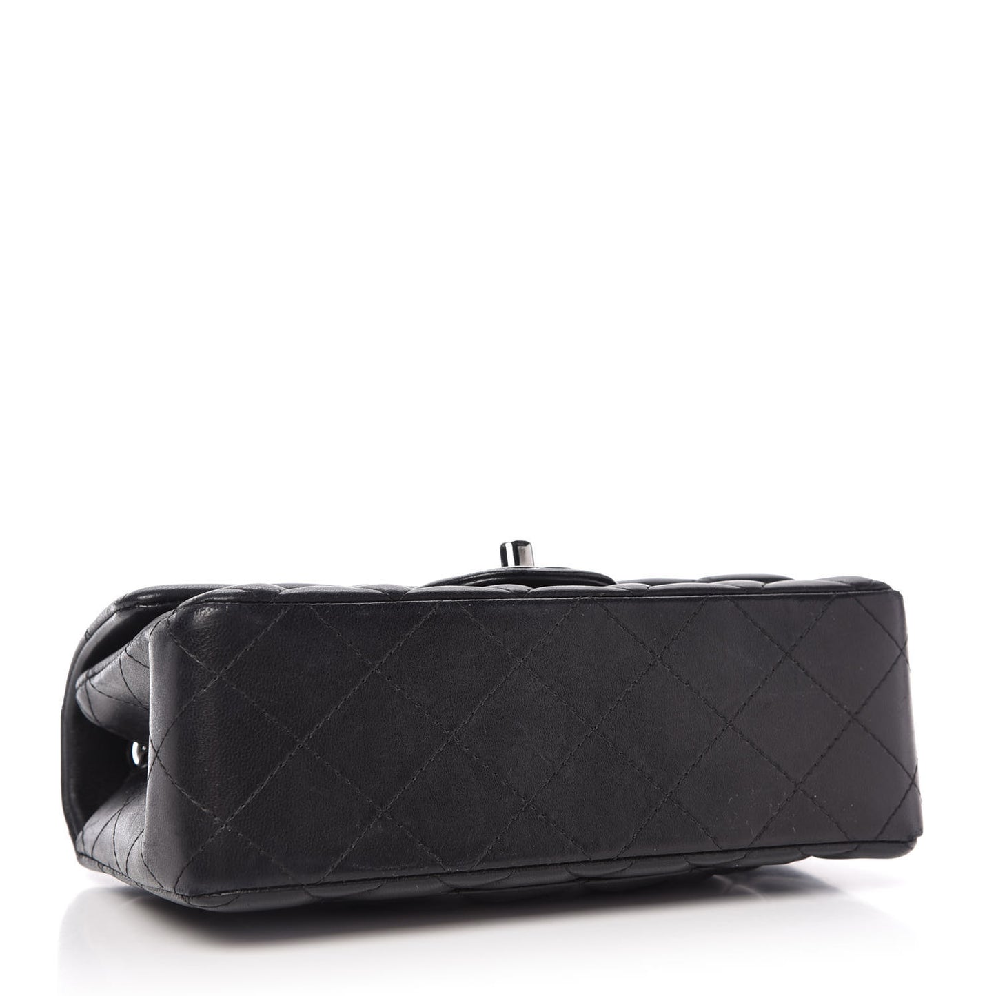 Lambskin Quilted Mini Rectangular Flap Black