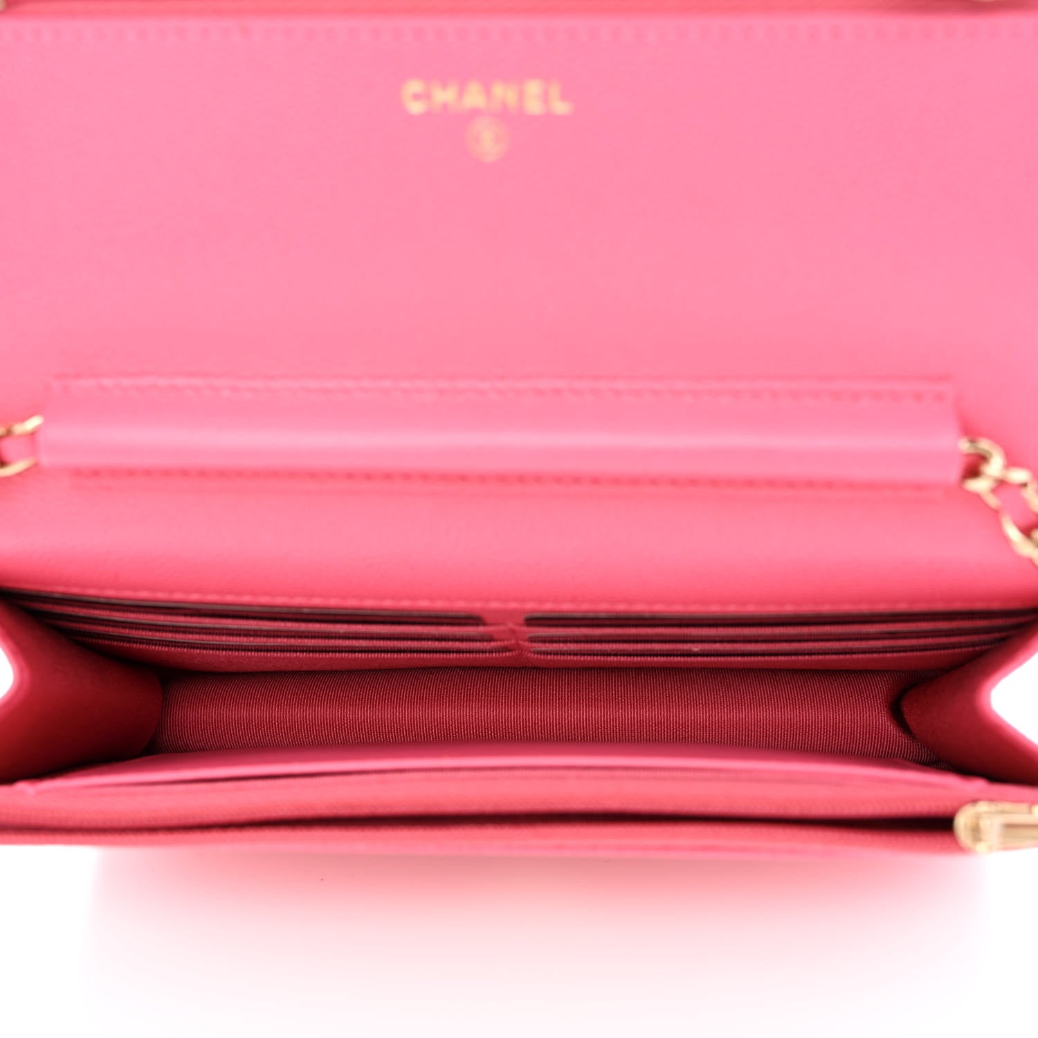 Chanel Caviar Quilted Wallet on Chain WOC Pink 5 of 11