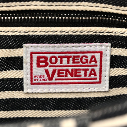 Bottega Veneta Denim Maxi Intrecciato Padded Cassette High Frequency Crossbody Bag Navy White Black 6 of 13