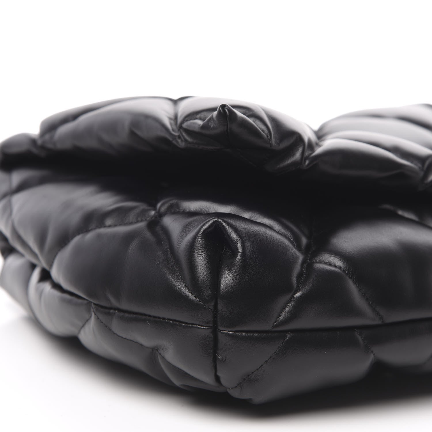 Balenciaga Nappa Calfskin Quilted Touch B Clutch Bag Black 7 of 10