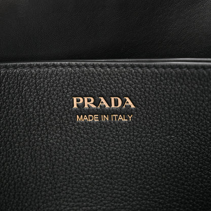 Prada Vitello Daino Large Buckle Bag With Belt Black 6 of 10