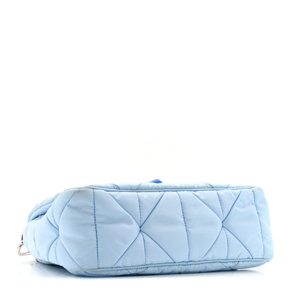 Prada Re-Nylon Quilted Padded Flap Shoulder Bag Celeste 4 of 20