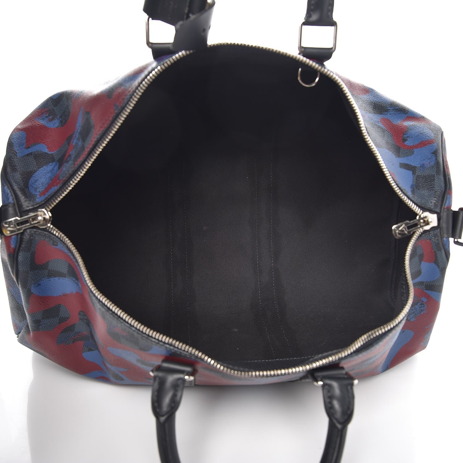 Louis Vuitton Damier Cobalt Camouflage Keepall Bandouliere 45 Bordeaux 5 of 14
