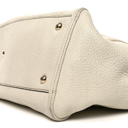 Gucci Pebbled Calfskin Medium Soho Shoulder Bag Off White 10 of 11