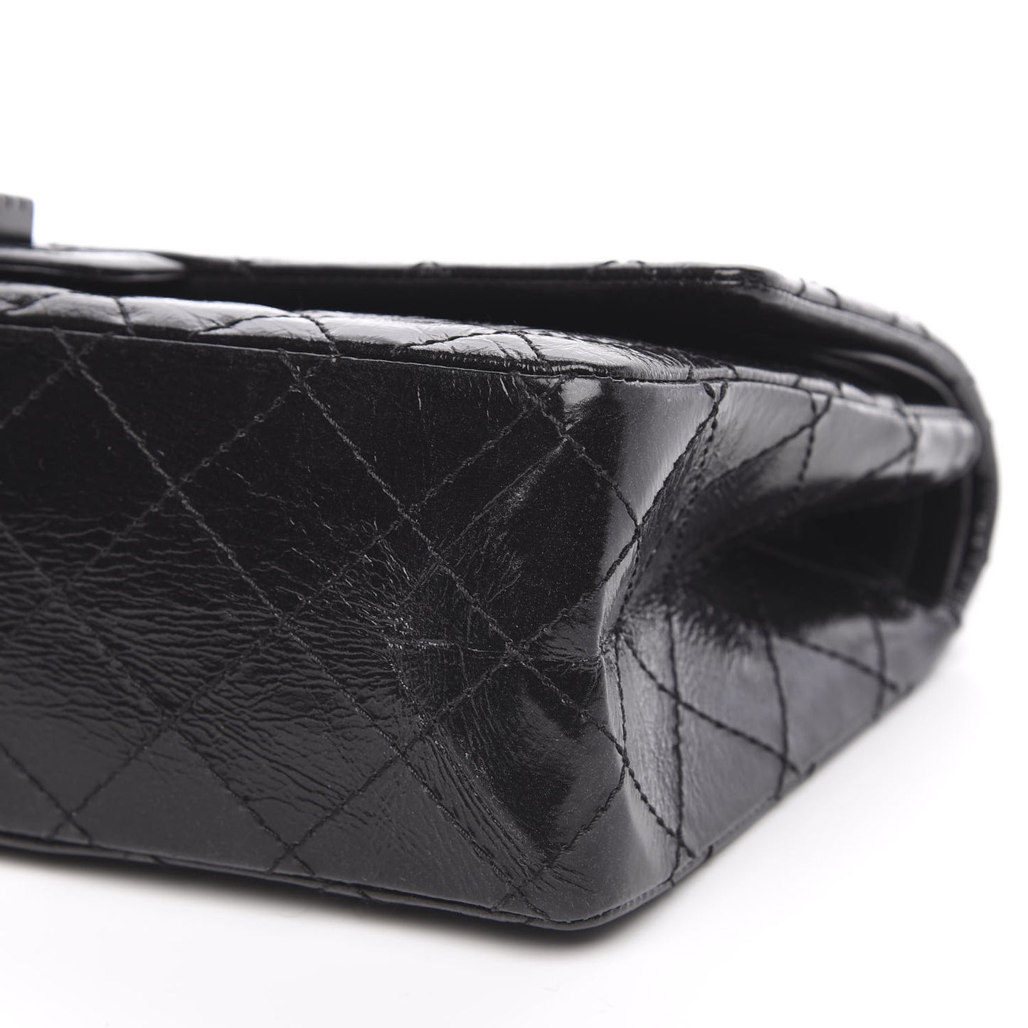Glazed Calfskin Quilted 2.55 Reissue 226 Flap So Black