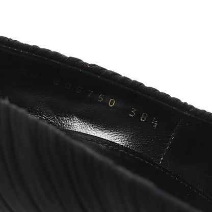 Saint Laurent Ruched Jersey Doville 110 Pump 38.5 Black Innocent Nude 9 of 10