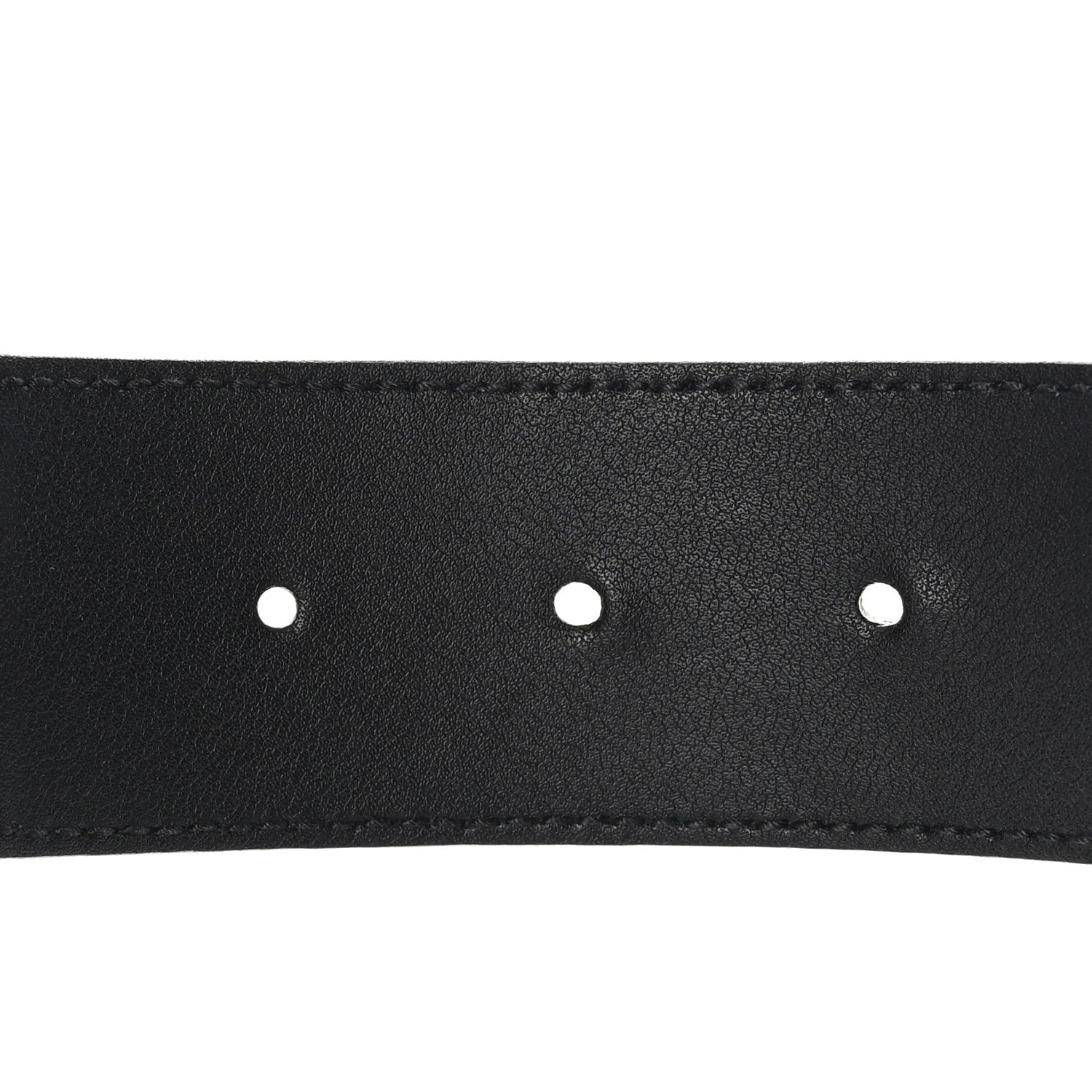 Gucci GG Supreme Monogram Matte Plutone Calfskin Double G 40mm Belt 115 46 Beige Ebony Black 4 of 5