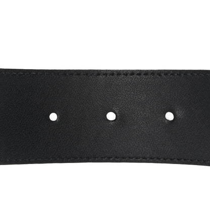 Gucci GG Supreme Monogram Matte Plutone Calfskin Double G 40mm Belt 115 46 Beige Ebony Black 4 of 5