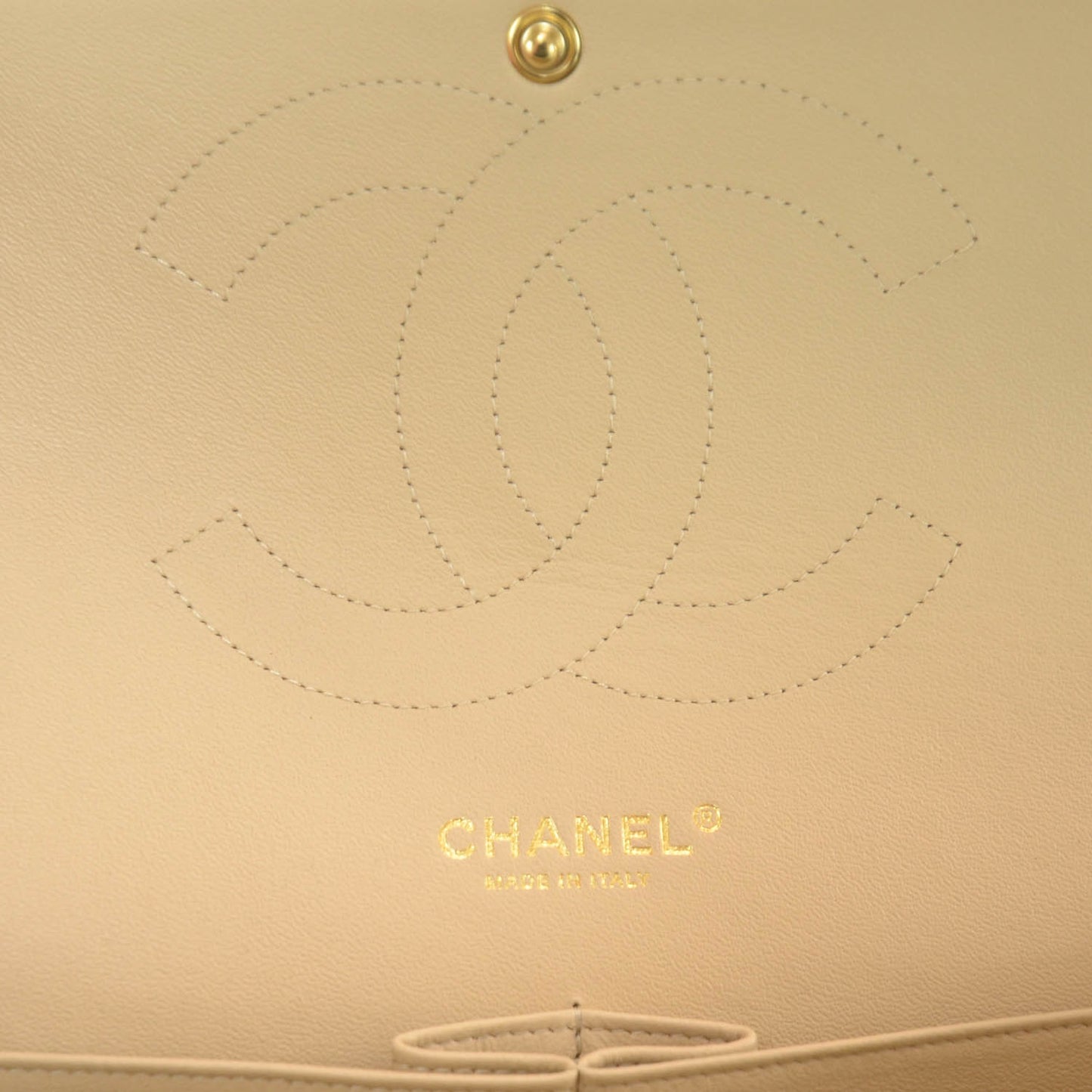 Caviar Jumbo Double Flap Beige