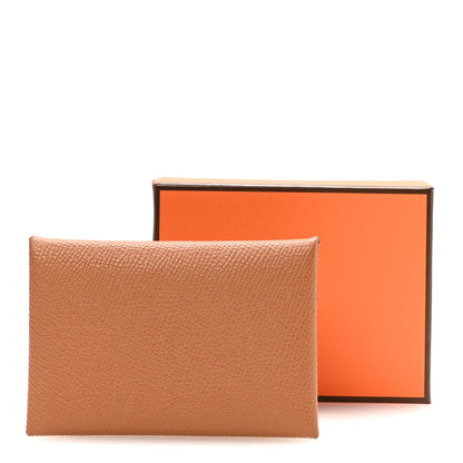Hermes Epsom Calvi Card Case Gold 8 of 8