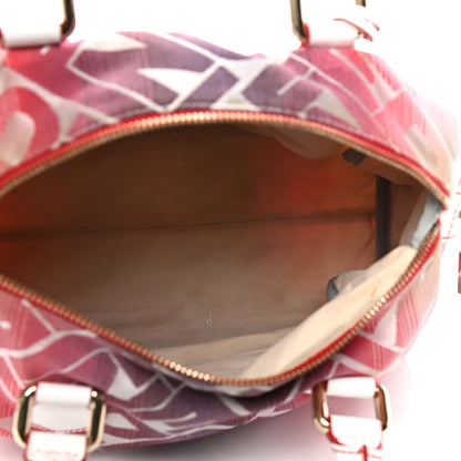 Fendi Canvas Ombre Small Forever Boston Red White 4 of 6