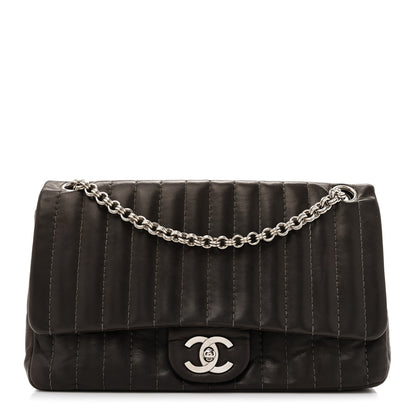 Chanel Lambskin Vertical Quilted Medium Single Flap Brown 1 of 14