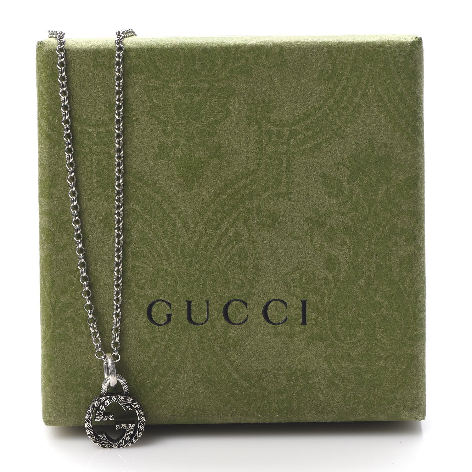 Gucci Sterling Silver Interlocking G Pendant Necklace 6 of 6