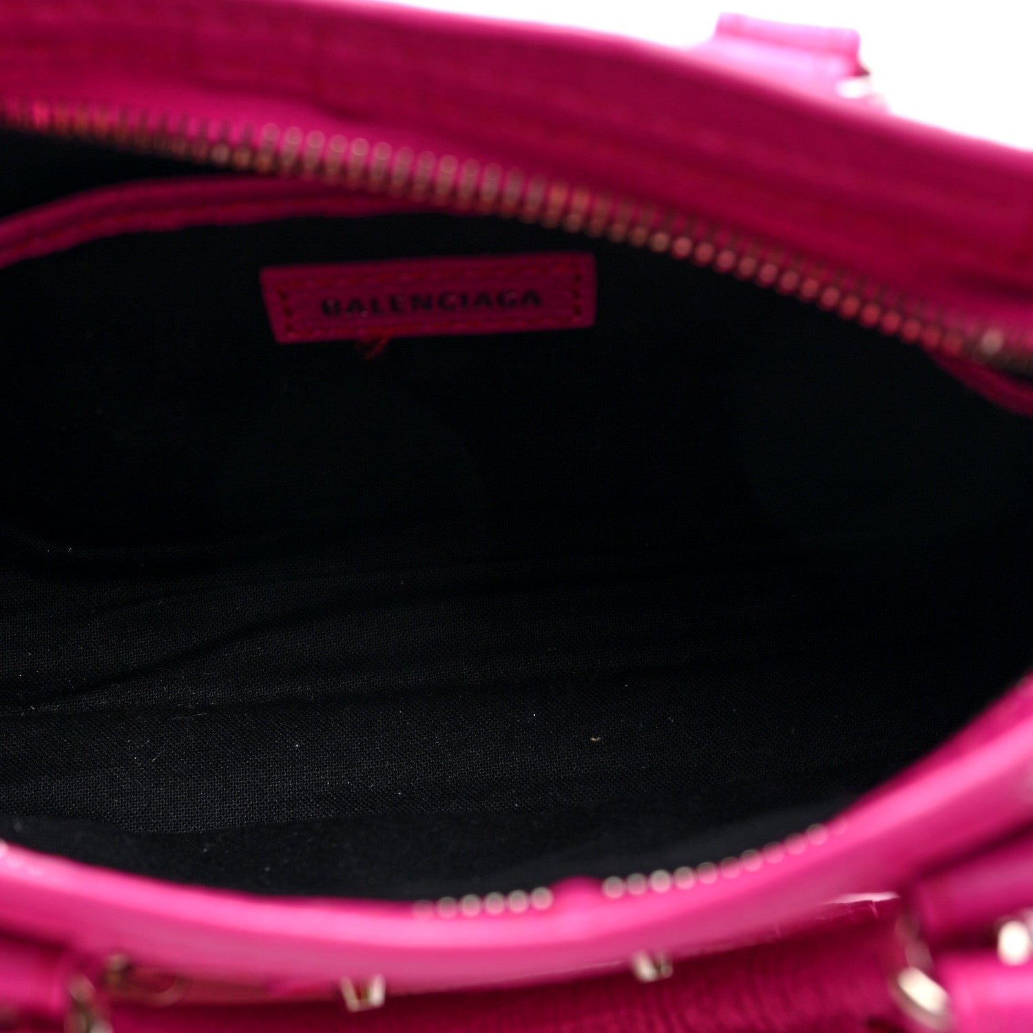 Balenciaga Agneau Classic Silver Hardware Nano City Fuchsia 6 of 10