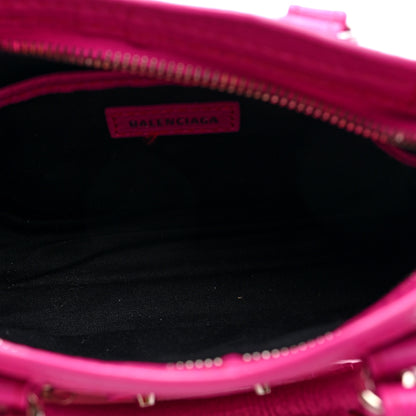 Balenciaga Agneau Classic Silver Hardware Nano City Fuchsia 6 of 10