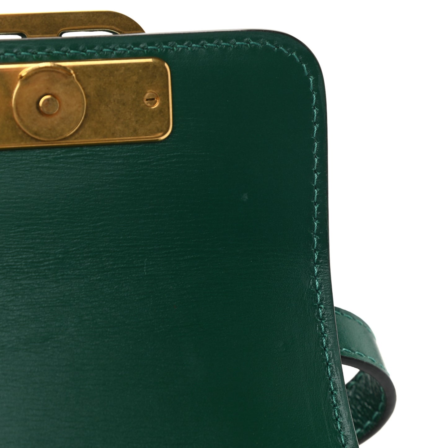 Smooth Calfskin Micro VSling Shoulder Bag Green