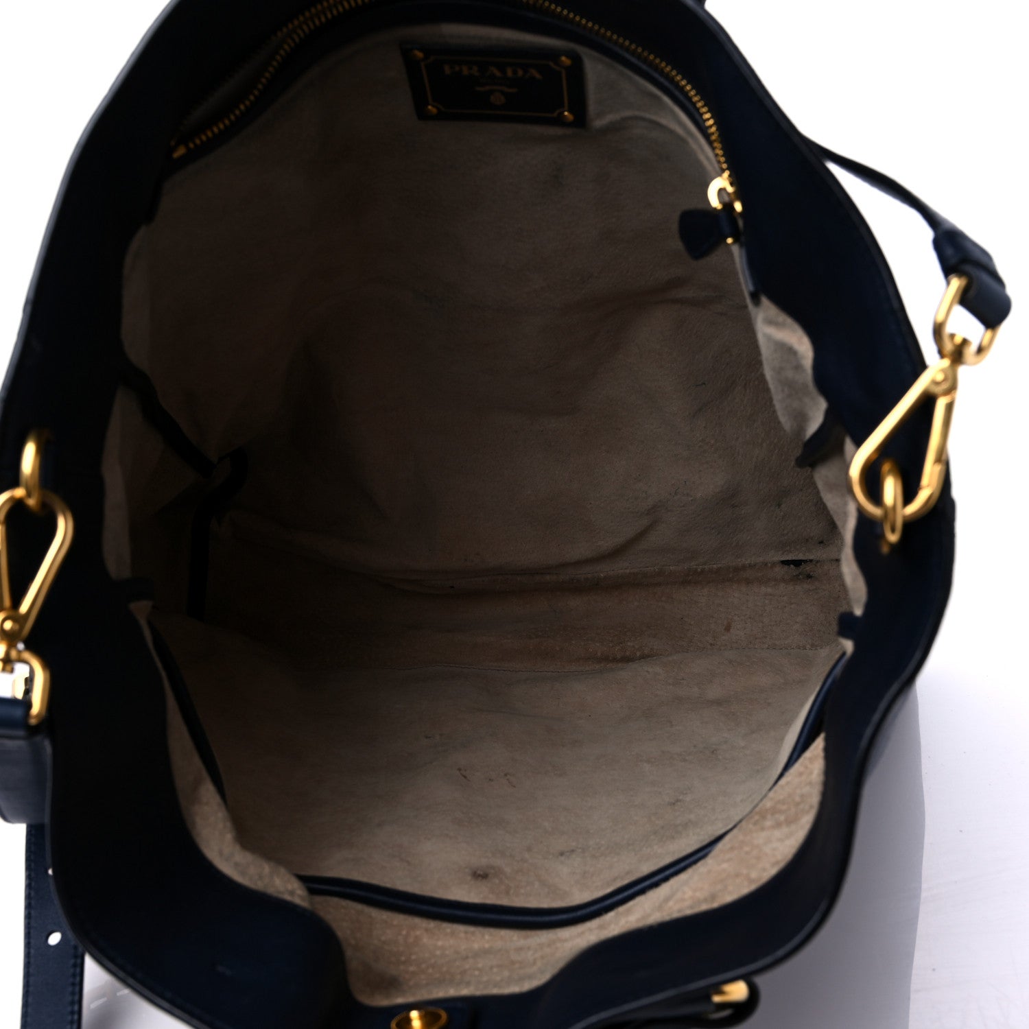 Prada Soft Calf Shopping Tote Bluette 4 of 10