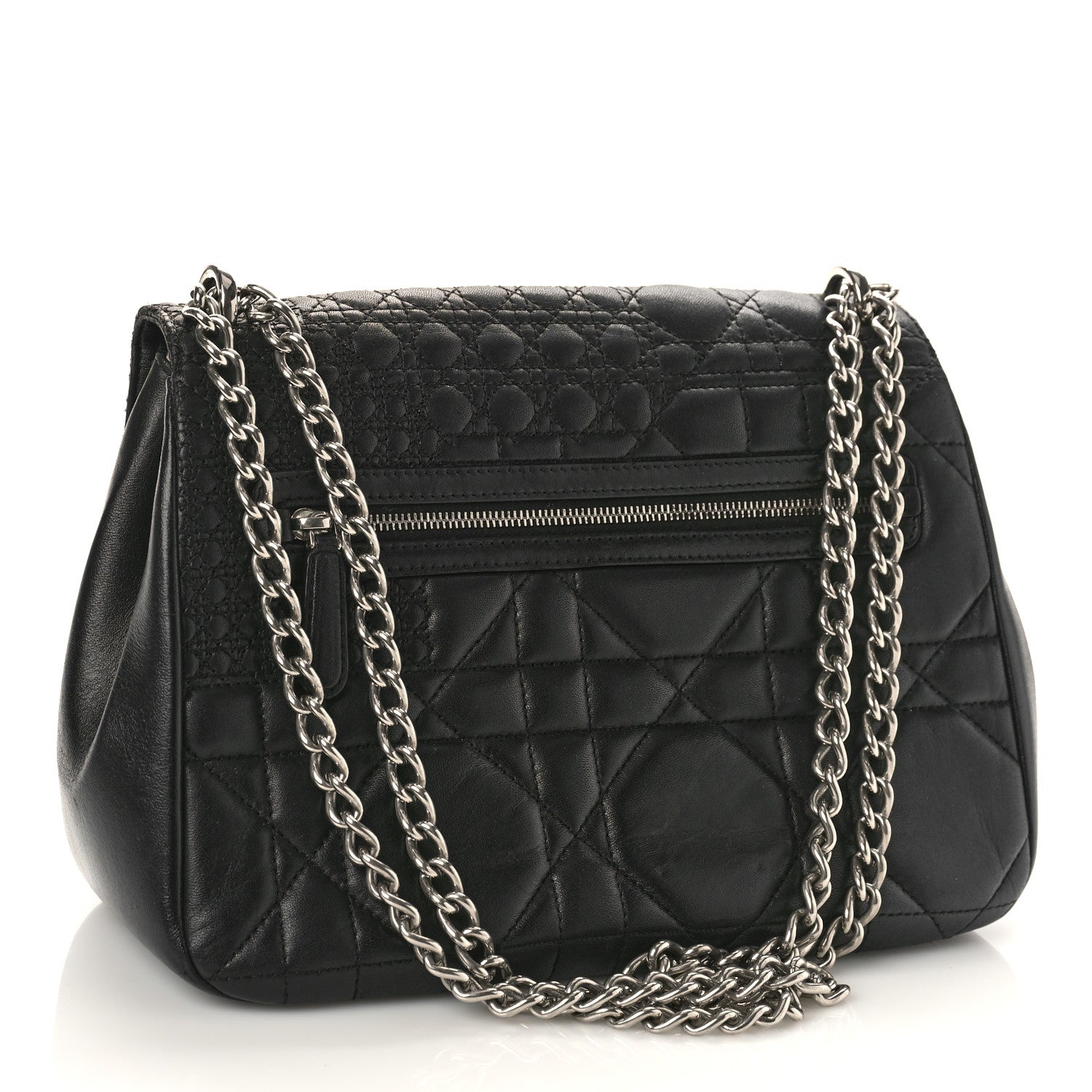Christian Dior Lambskin Mixed Cannage Miss Dior Flap Black 3 of 11