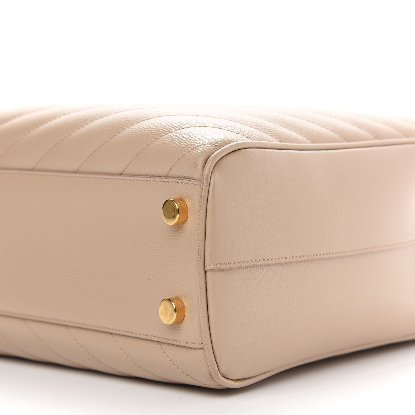 Grain De Poudre Matelasse Chevron Monogram Shopping Bag Nude Powder