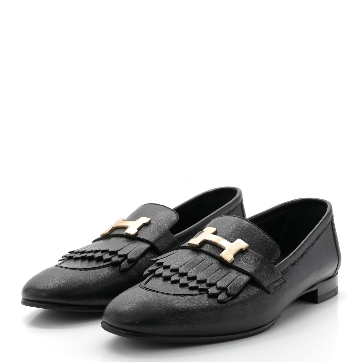Goatskin Womens Royal Loafers 38 Black