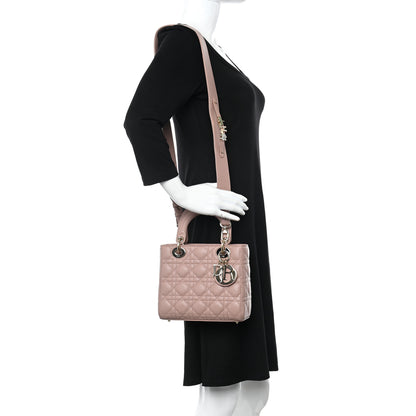 Christian Dior Lambskin Cannage Small My ABCDior Lady Dior Fard 2 of 9