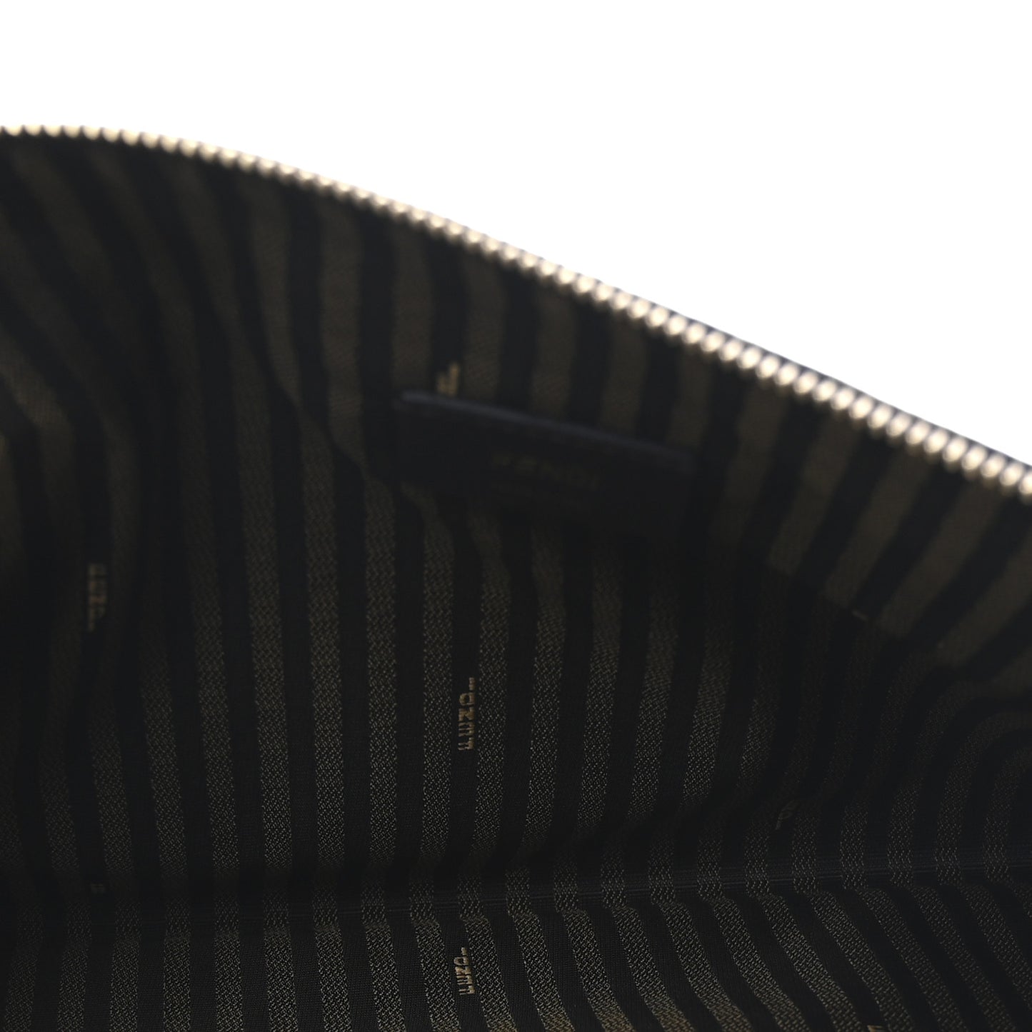 X SARAH COLEMAN Fabric Jacquard FF Vertigo Pochette Tobacco Moro Black