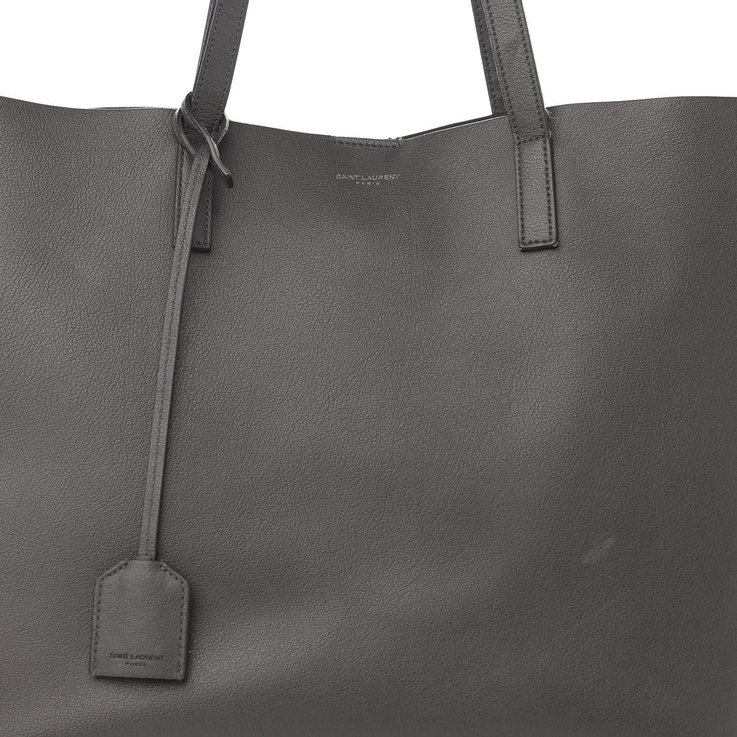 Saint Laurent Calfskin Large Shopping Tote Asphalt 9 of 18