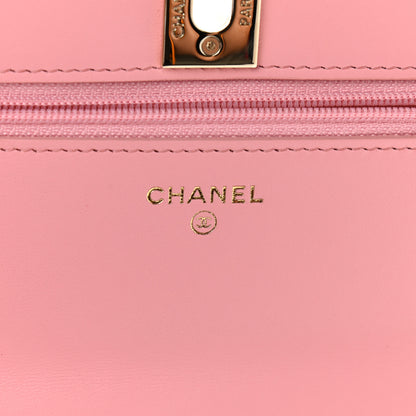 Chanel Lambskin Quilted Trendy CC Wallet On Chain WOC Pink 6 of 10