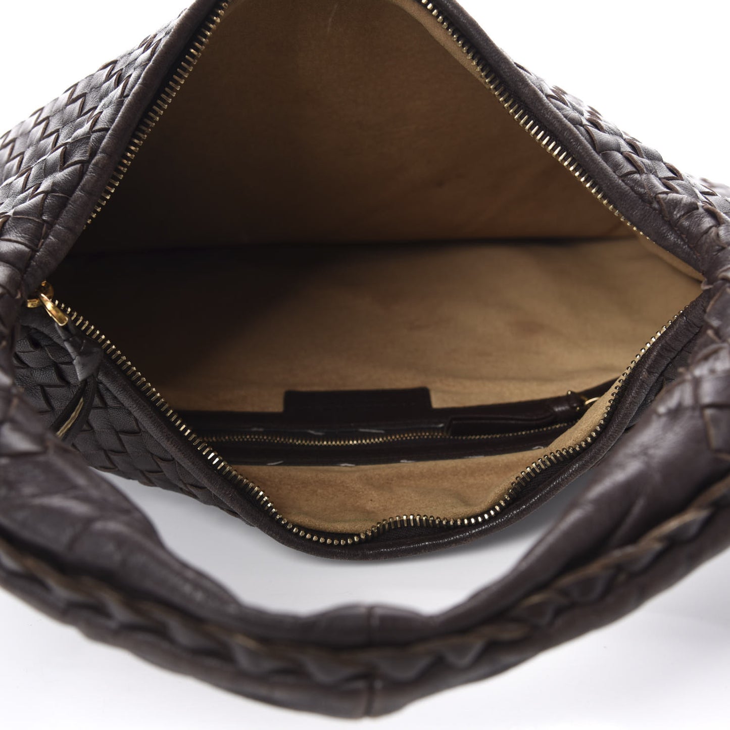 Nappa Intrecciato Medium Veneta Hobo Ebano