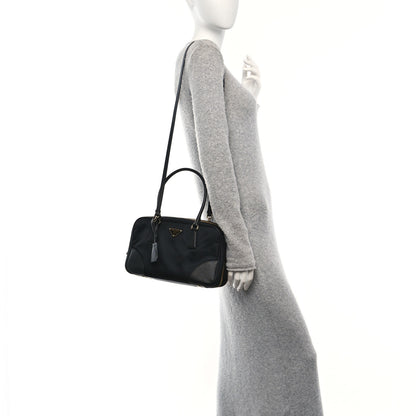Prada Re-Nylon Saffiano Medium Re-Edition 1978 Two Handle Bag Black 2 of 9