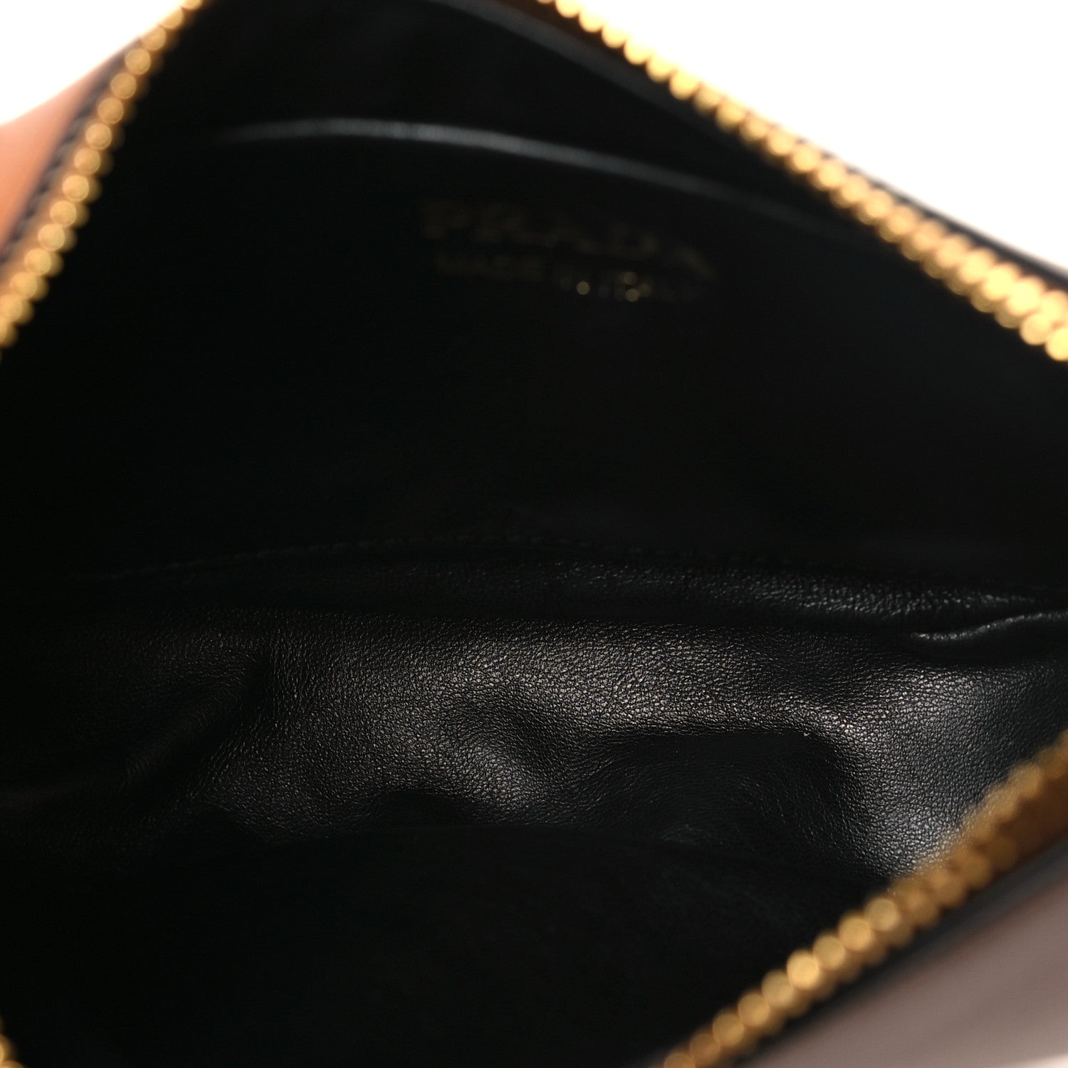 Prada Soft Calfskin Mini Arque Shoulder Bag Cognac 5 of 9