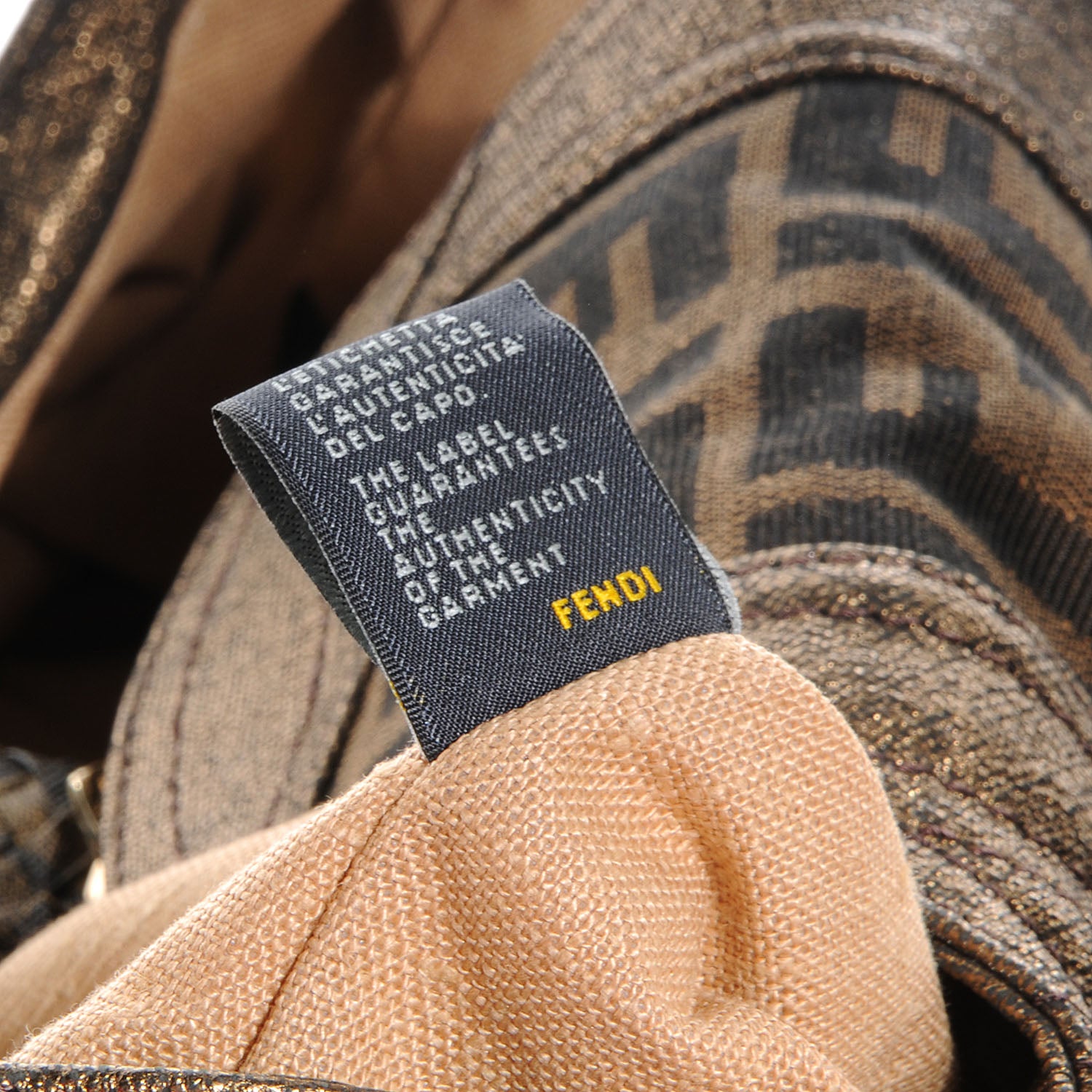 Fendi Zucca Goatskin Spy Tobacco Bronzo 8 of 9