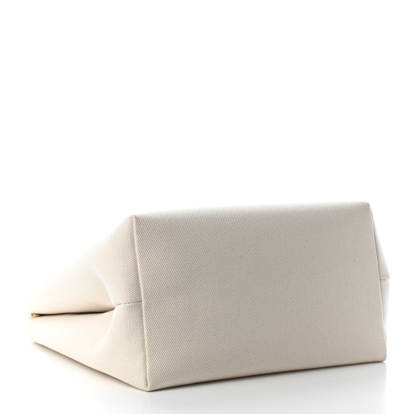 Canvas Calfskin Horizontal Cabas Natural Tan