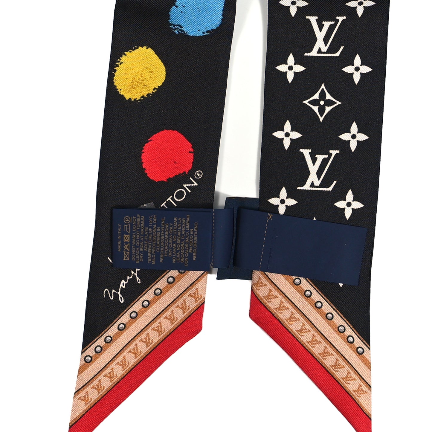 LV X YK Silk Monogram Bandeau Black Multicolor