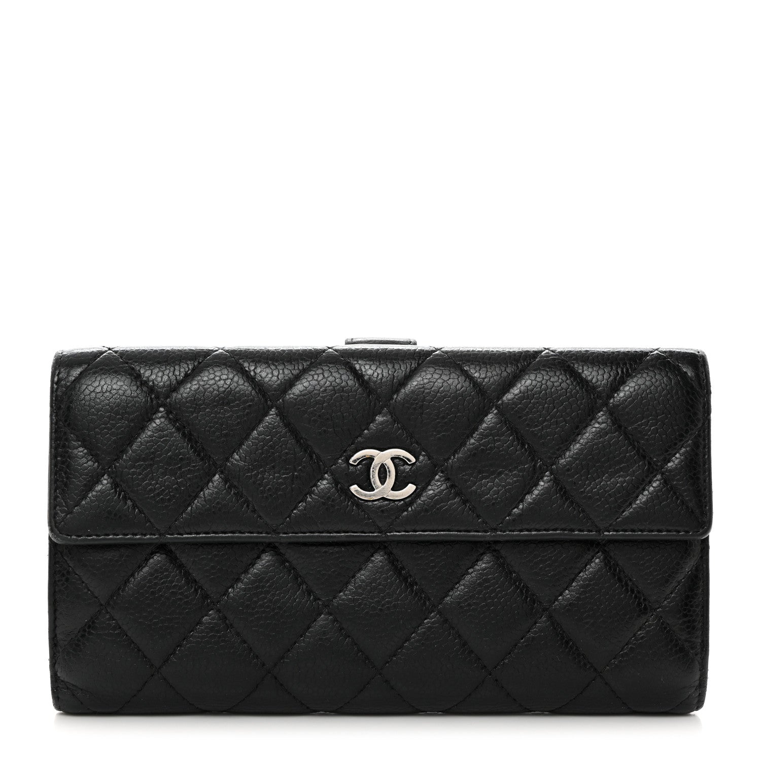 Chanel Caviar Quilted CC Long Double Wallet Black 1 of 11