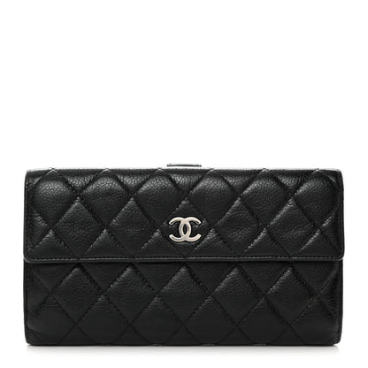 Chanel Caviar Quilted CC Long Double Wallet Black 1 of 11
