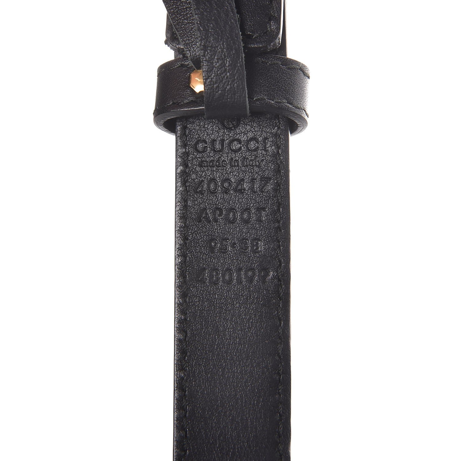 Gucci Calfskin Double G 20mm Belt 95 38 Black 6 of 7