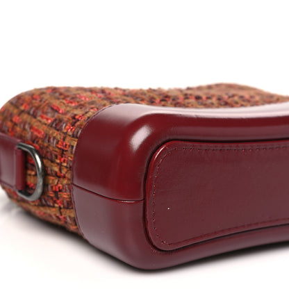 Chanel Tweed Calfskin Small Gabrielle Hobo Burgundy 9 of 10