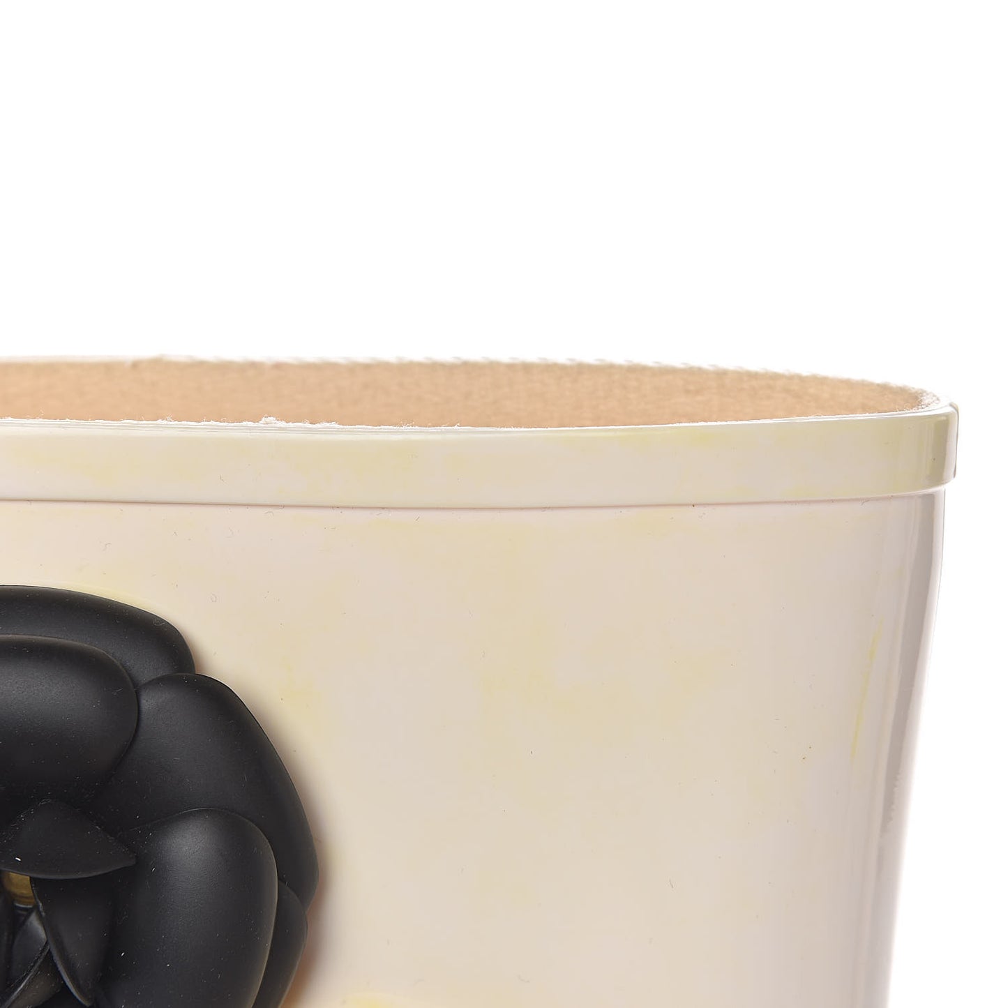 Rubber Camellia Rain Boots 40 White